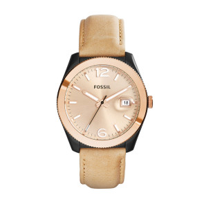 Uhrenarmband Fossil ES3777 Leder Beige 20mm